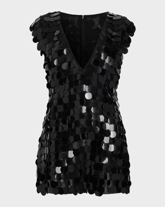Sami Deep V-Neck Paillette Mini Dress